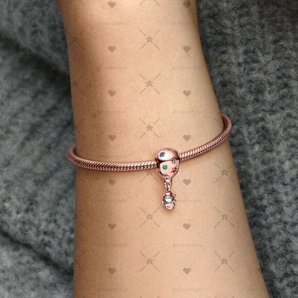 Pandora Two-tone Santa Claus in Hot Air Balloon Charm|Pendant - Picture 2 of 2